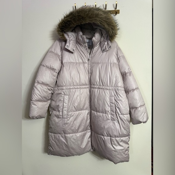 Old Navy Jackets & Blazers - Old Navy Hooded Frost-Free Long-Line Puffer Jacket Rose Beige Pink 2X Plus NWT